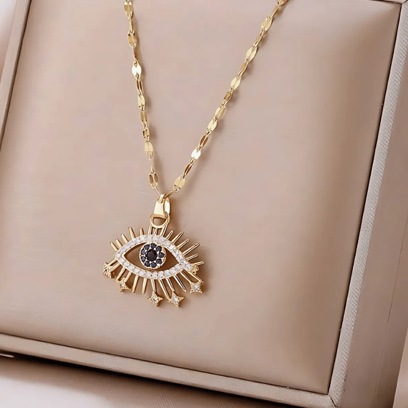 Collier Mauvais oeil bleu | Sorcière Moderne