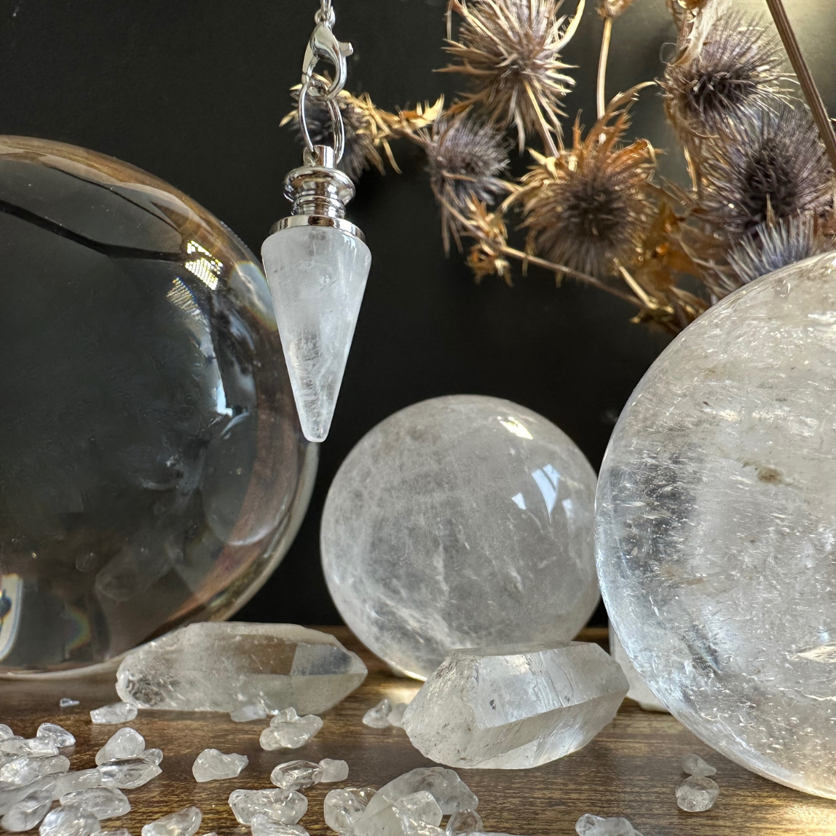 pendule cristal de roche | Sorcière Moderne