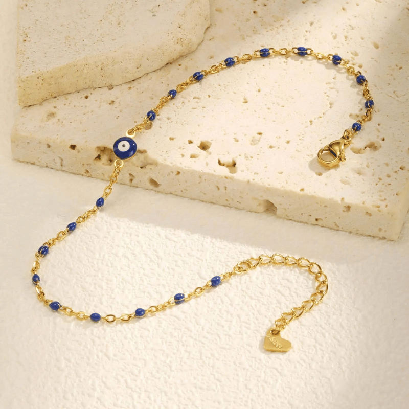 Bracelet de cheville mauvais oeil | Sorcière Moderne