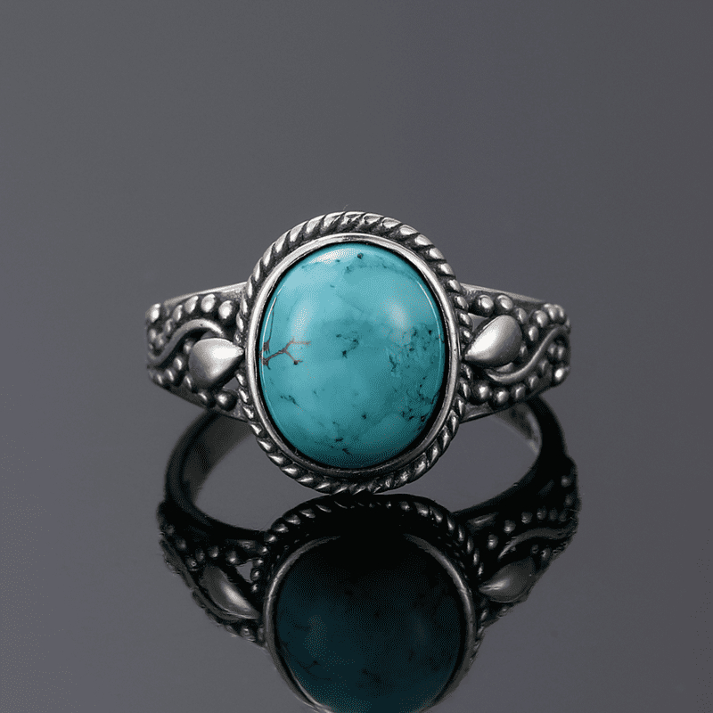 bague sorcière en argent sterling et turquoise