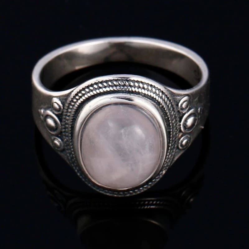 bague sorciere en quartz rose